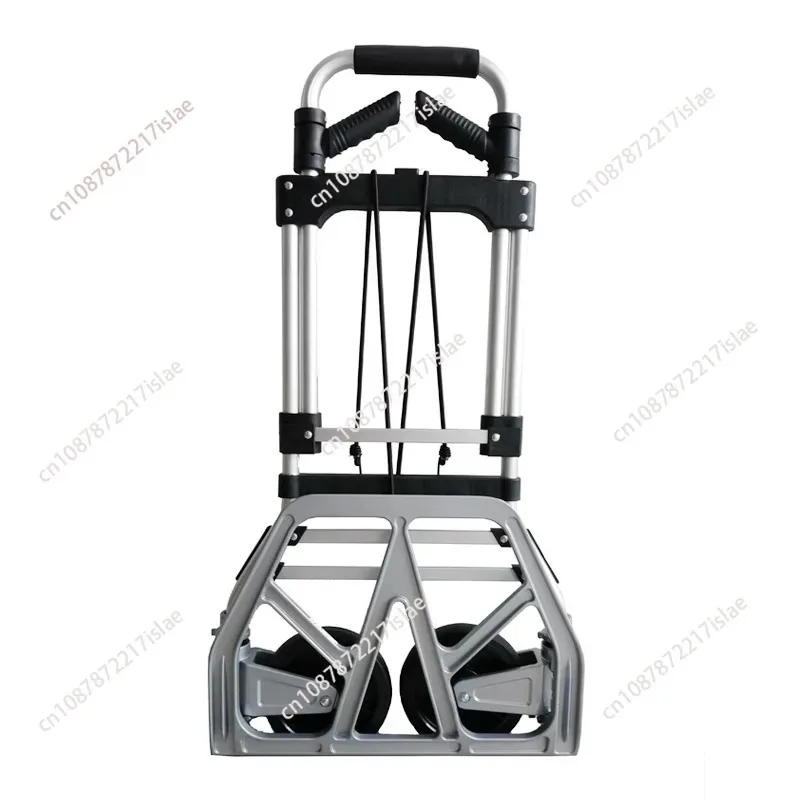 Rubber silent wheel household trolley cart folding portable trolley handling tow truck
