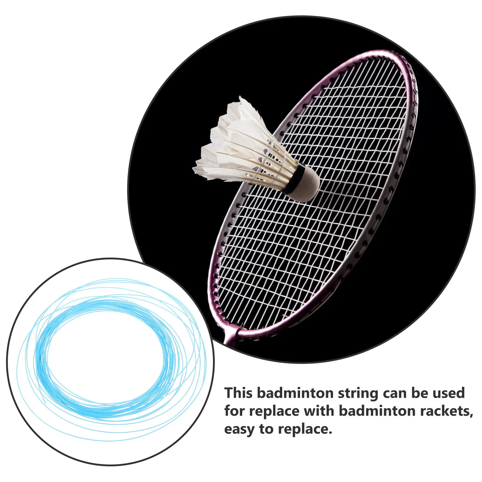 

Professional Grade High Elasticity Badminton Racket String Nylon Long-Lasting Break-Resistant Training Match Rebound Power