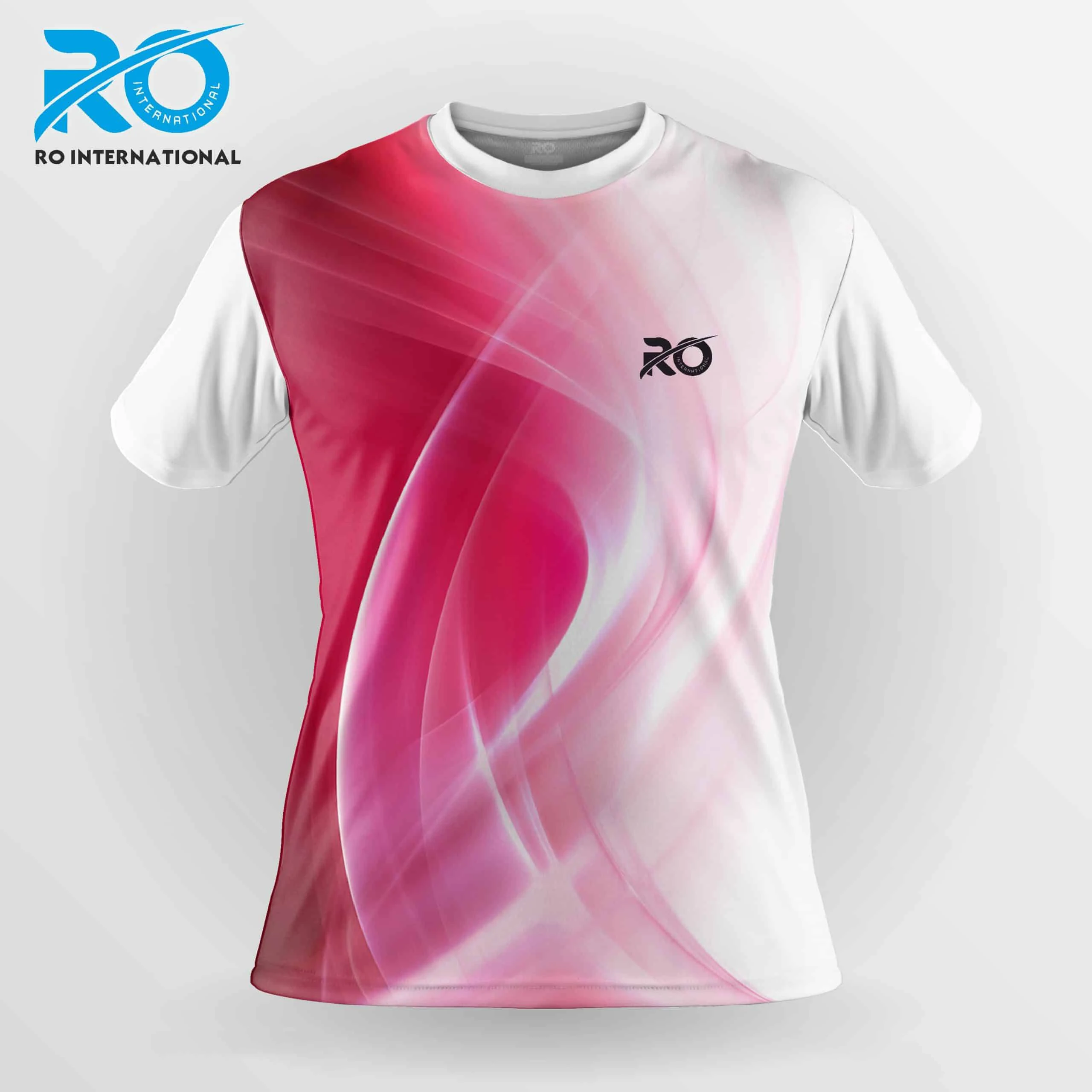 RO Summer Table Tennis Badminton Jersey Quick Dry Breathable Men\'s/Women\'s Short Sleeve Sports Training Gym Crew Neck T-shirt