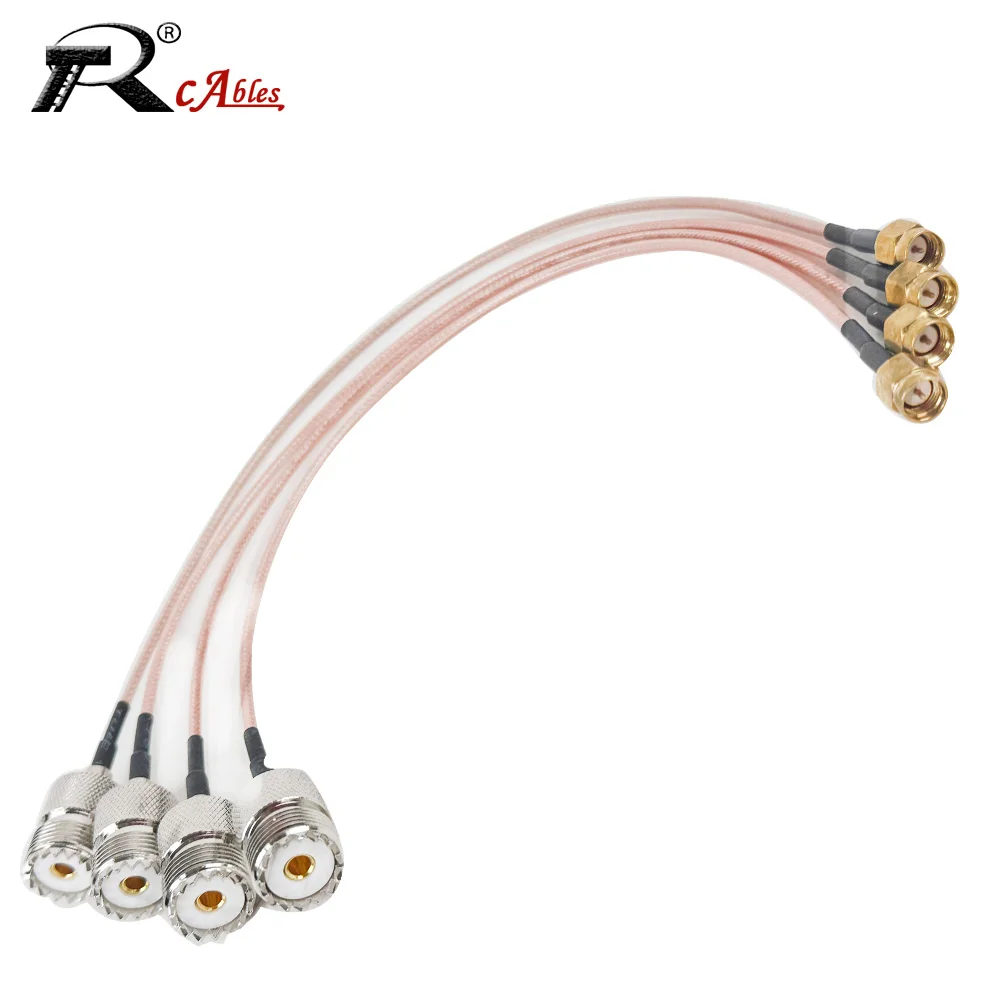 

RG316 Cable UHF PL259 SO239 to SMA Male Plug & Female Jack Straight Connector Antenna Extension RF Jumper pigtail Cable