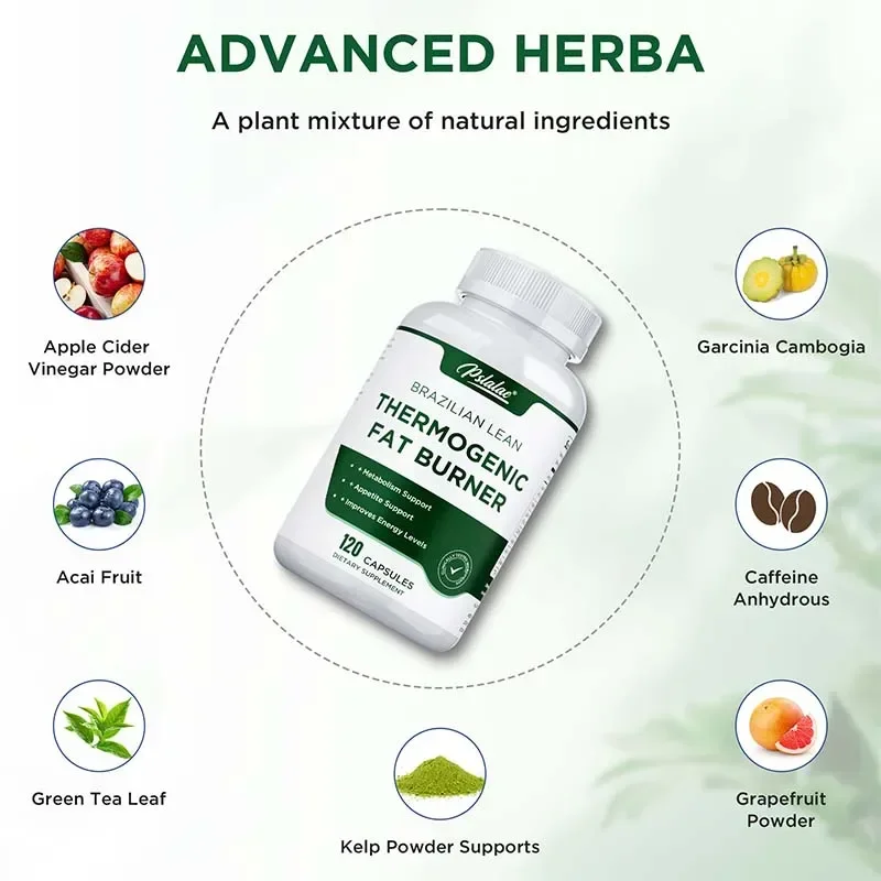 Thermogene vetverbrander - Natuurlijk eetlustonderdrukker, verlicht opgeblazen, vetverbranding, gewichtsbeheer, immuniteitsupplement