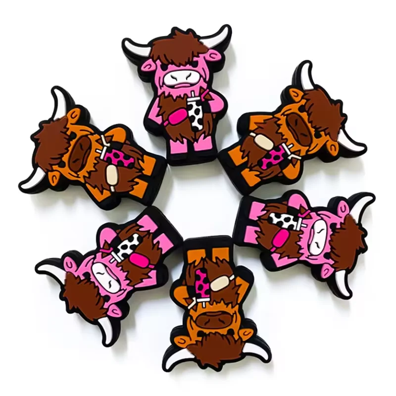 20/50pcs New Silicone Focal Beads BPA Free Baby Teether Chew Cartoon Bead DIY Nipple Chain Jewelry Newborn Toys Accessories