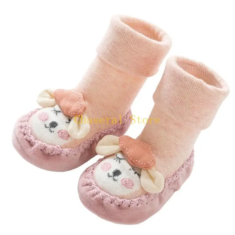 

E7CE 1 Pair Nonslip Baby Socks Comfortable Middle Tube Floor Socks for Spring Autumn