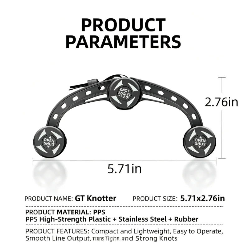 Fishing Knotter GT FG Knotenwerkzeug Schnelles und Einfaches Knotenwerkzeug, Tragbares PE-Knotenwerkzeug Geeignet für Angler. – Detail 6