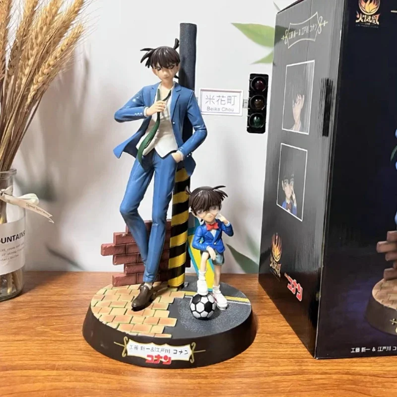 Hot Anime Detective Conan Kudou Shinichi Mouri Ran Haibara Ai Pvc Figure Doll Collection Display Toy Model Gift