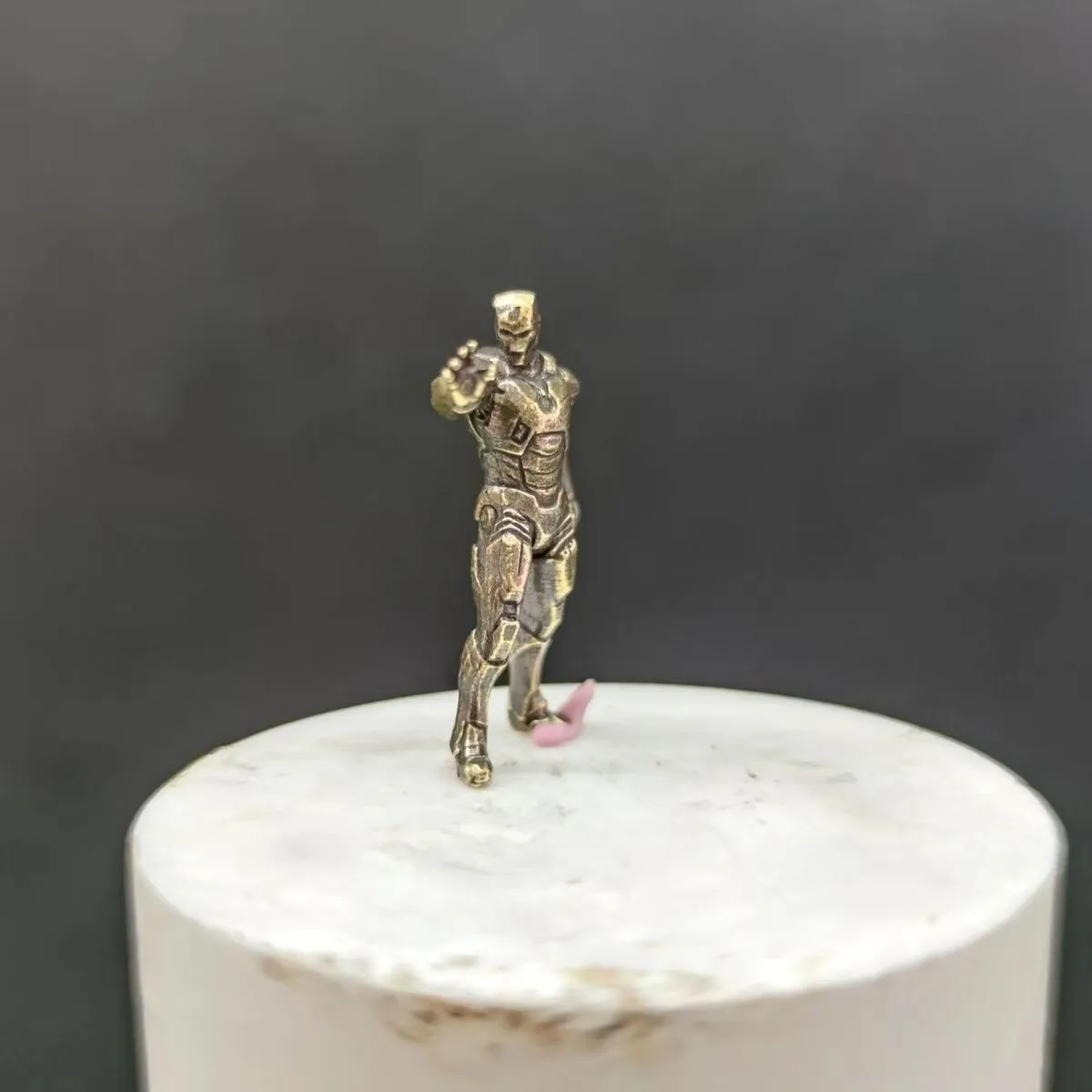 Brass Statue 1/64 Micro Landscape Decoration Vintage Carved Nice Art Work