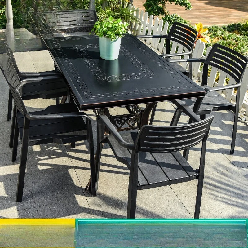 

Outdoor furniture Cast aluminum table and chair combination Outdoor courtyard table and chair Terrace table and chair Leisure