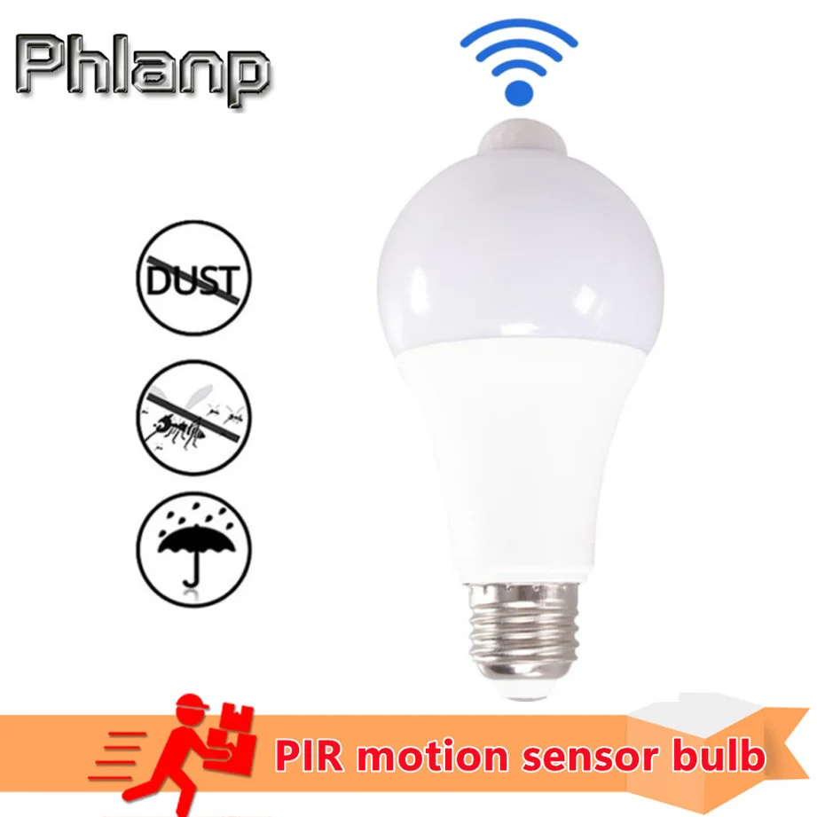 

PIR Motion Sensor LED Bulb E27 LED Smart Bulb Automatically Turns Off And On Night Light Indoor And Outdoor Safety 9 12 15 18W