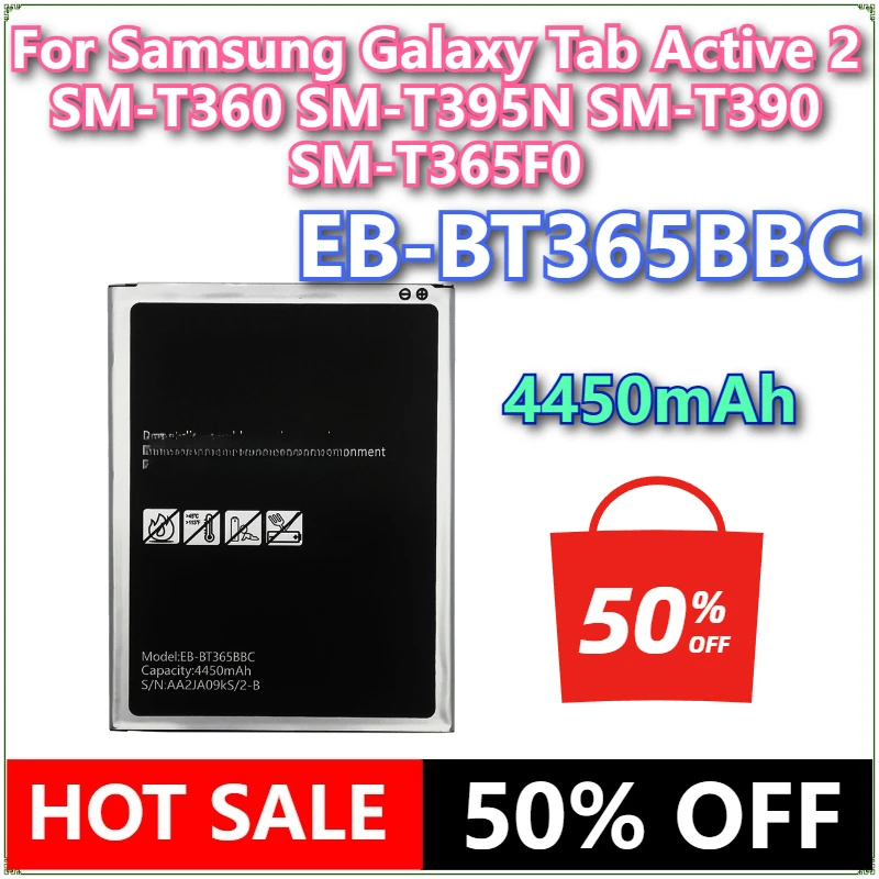 

Brand New EB-BT365BBC 4450mAh Battery For Samsung Galaxy Tab Active 2 SM-T360 SM-T395N SM-T390 SM-T365F0
