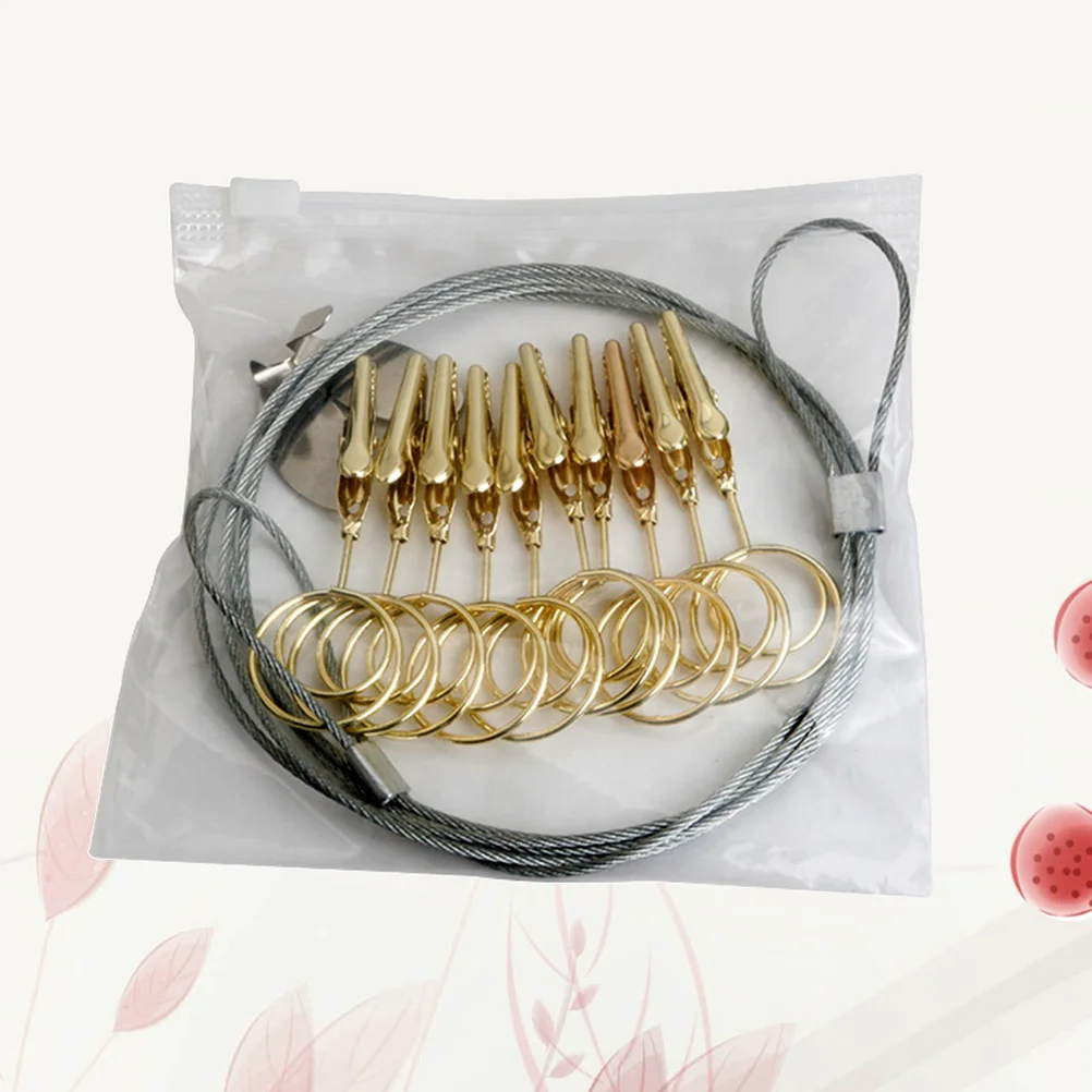 قلادة عرض حائط بمشبك صور مع أوتار فولاذية لتعليق الصور والملاحظات والبطاقات وحامل صور حرفي لديكور المكتب المنزلي #6