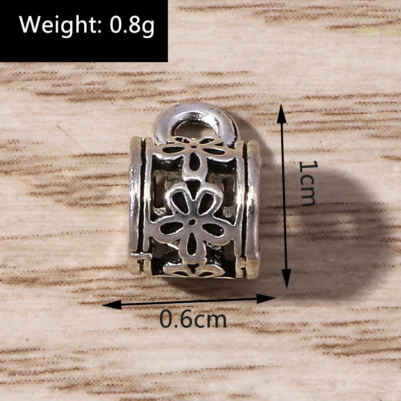 Tusember 15 Stück antike silberfarbene Perlen für die Schmuckherstellung, Armband, Halskette, Zubehör, modische Anhänger, DIY-Zubehör – Detail 1