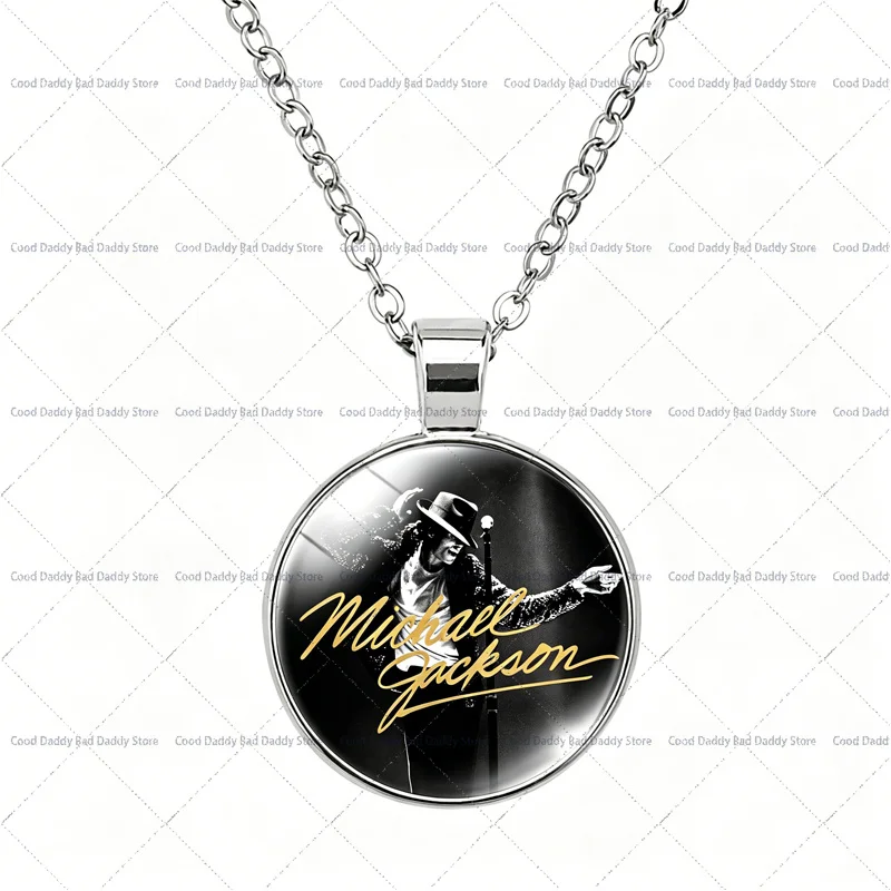 The King of Pop MJ Michael Jackson Necklace for Men Women Vintage Stainless Steel Neck Chains Y2k Grunge Fashion Charms Gifts view 6