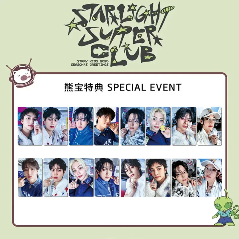 

8pcs Stray Kids Calendar Mini Card SKZOO KPOP Treasure Card Photo Card Random Card Fan Collection Card Peripheral Gifts
