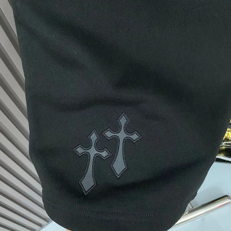 

Loose Men's orts Summer 2023 Trendy Brand Youthful Versatile Casual Sweatpants Five-Quarter Length Elastic Waist Straight Leg