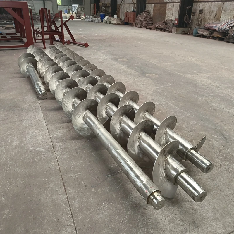 OEM Custom Spiral Auger Conveyor Parts Helical Blade Screw Shaft For Conveying System Feeder Machine