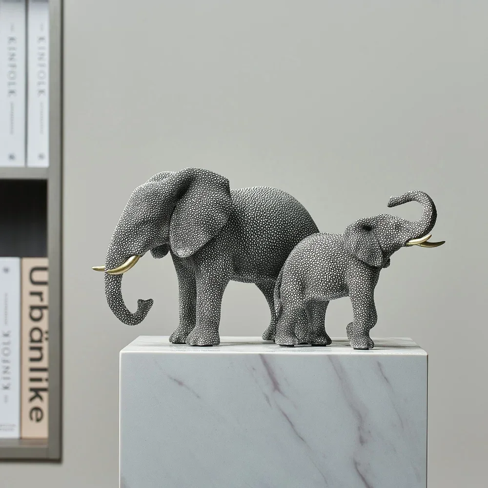 Resin Elephant Statue & Sculpture Ornaments Pretty Luxurious Home Decoration Modern Home Office Wine Cabinet Accessories Gift