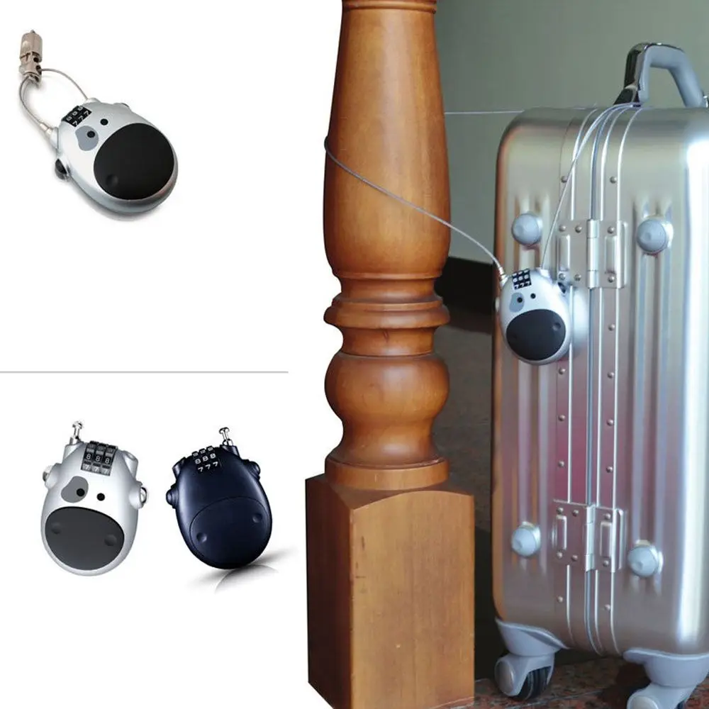 

Anti-theft Digit Steel Cable Security Motorcycle Helmet Lock Travel Accessories Luggage Combination Lock Password Padlock