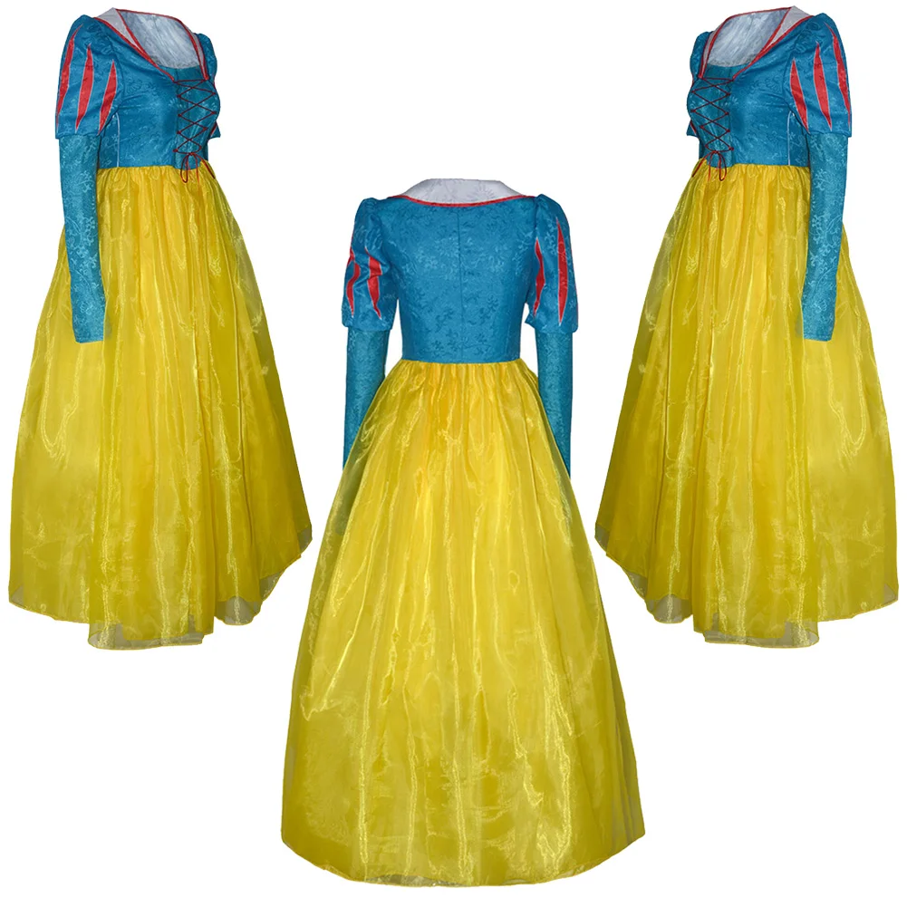 Snow Cosplay Princess Costume Cartoon Princess Roleplay Dress Outfits Female Disguise Girls Halloween Carnival Party Suit