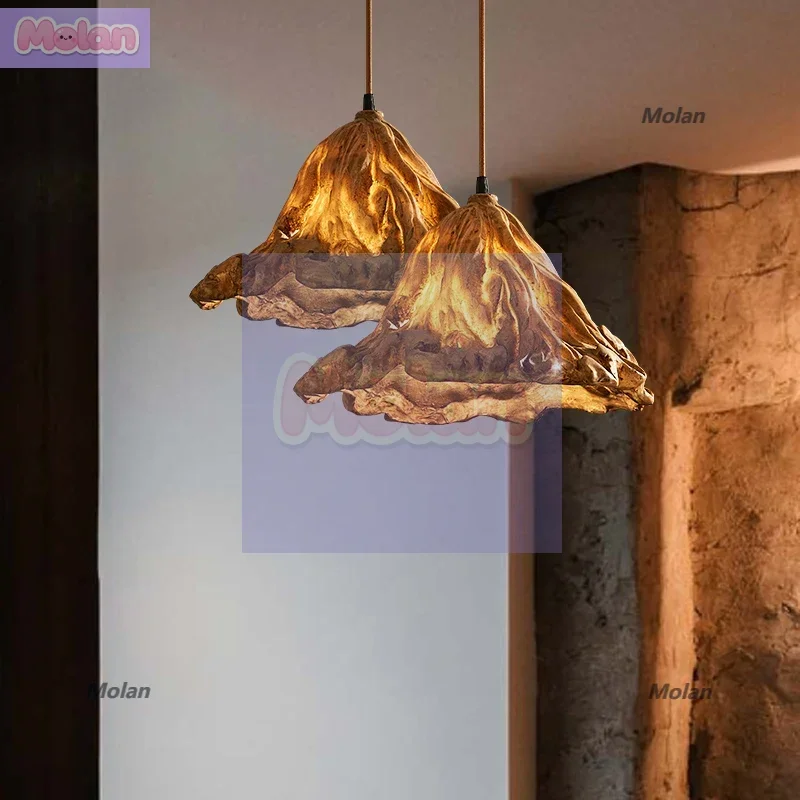 

Lotus leaf chandelier retro Japanese wabi-**** wind bed and breakfast bedside restaurant decoration new Chinese tea room zen sma
