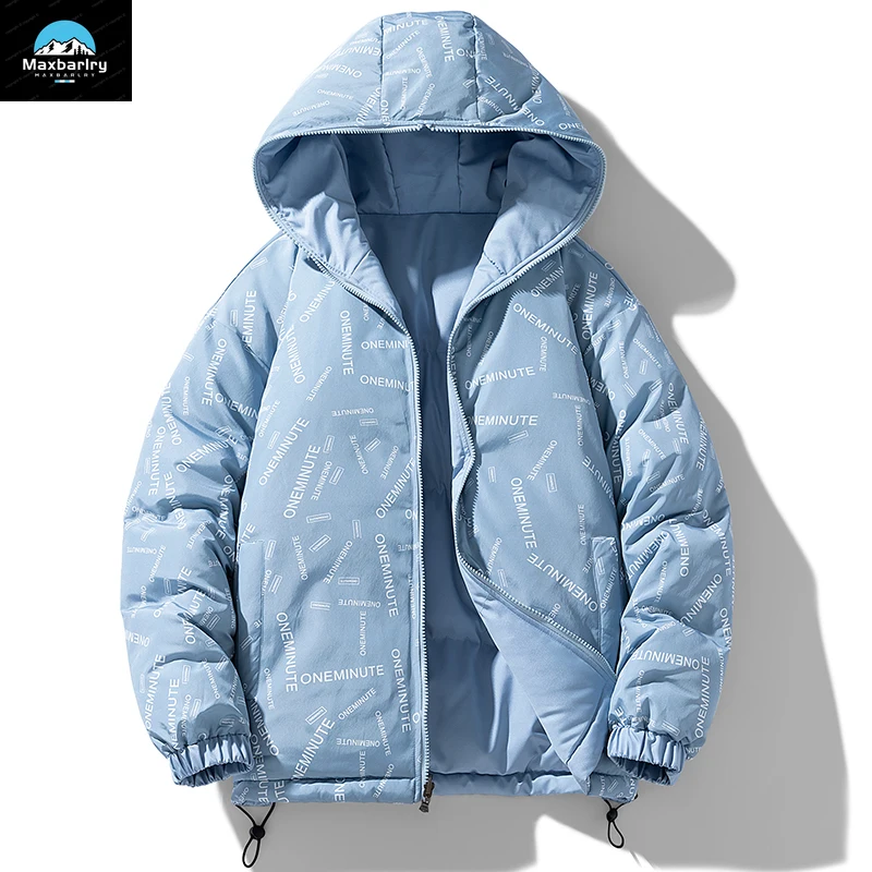 Casaco acolchoado de algodão à prova de vento masculino, jaqueta unissex, Parkas espessadas, elegante, luxo, plus size, inverno, 2024