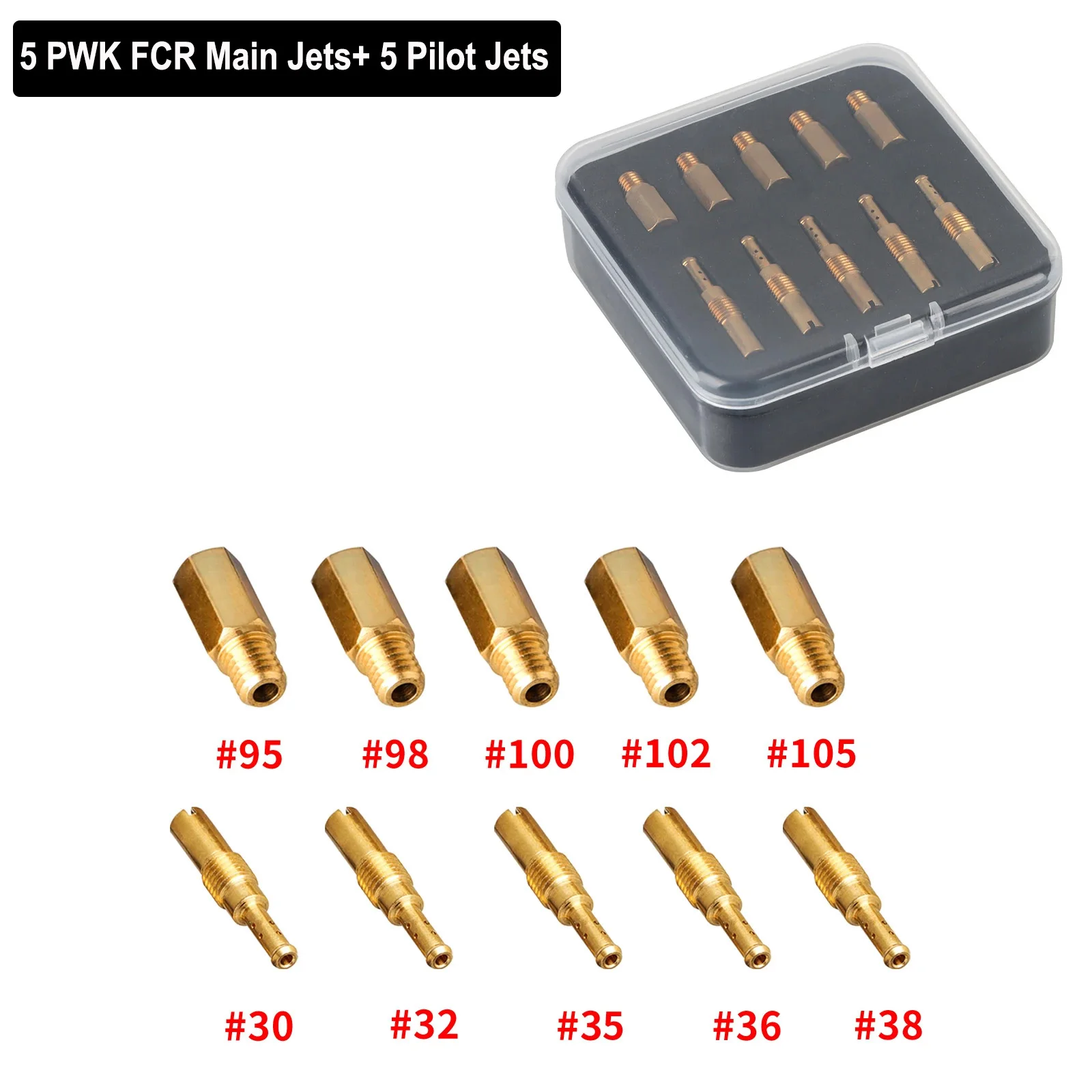 NIBBI 6/10 шт. Карбюратор PWK FCR Карбюраторы Main Jet M5 M6 Набор форсунок для PWK Carb Jet Kit Аксессуары для мотокросса