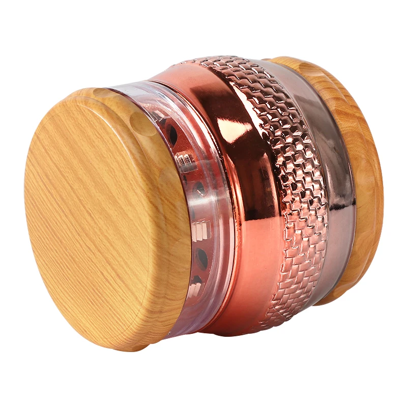 70MM Dia  Tobacco Grinder Herb Grinder with Colorful Top Cover Smoke Grinder Metal Kitchen Gadgets 1PC