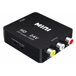 1080P HDMI-compatible To RCA Converter AV/CVBS L/R Audio Video Set Top Box Up Scaler MINI HD2AV Support NTSC PAL Output HD To AV