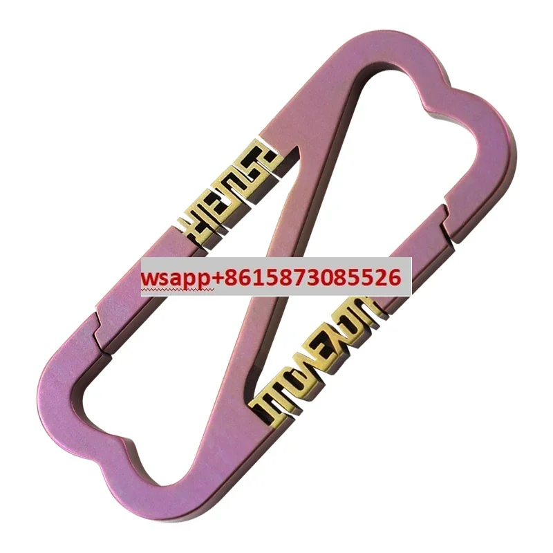 

Titanium alloy multifunctional mini hanging car keychain outdoor hiking camping portable car tool buckle