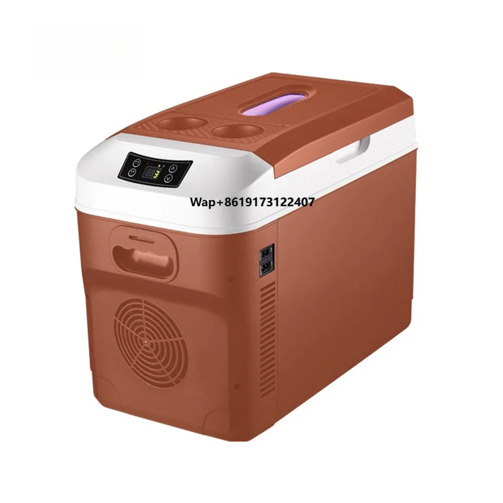 Wholesale Armrest Box Cooler Refrigerator 16.5L Mini Car Fridge Portable Freezer With LED Control Panel
