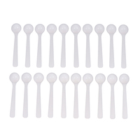 20pcs 1g Professional Plastic 1 Gram Scoops For Food Milk Washing Powder Medcine White Measuring Spoons