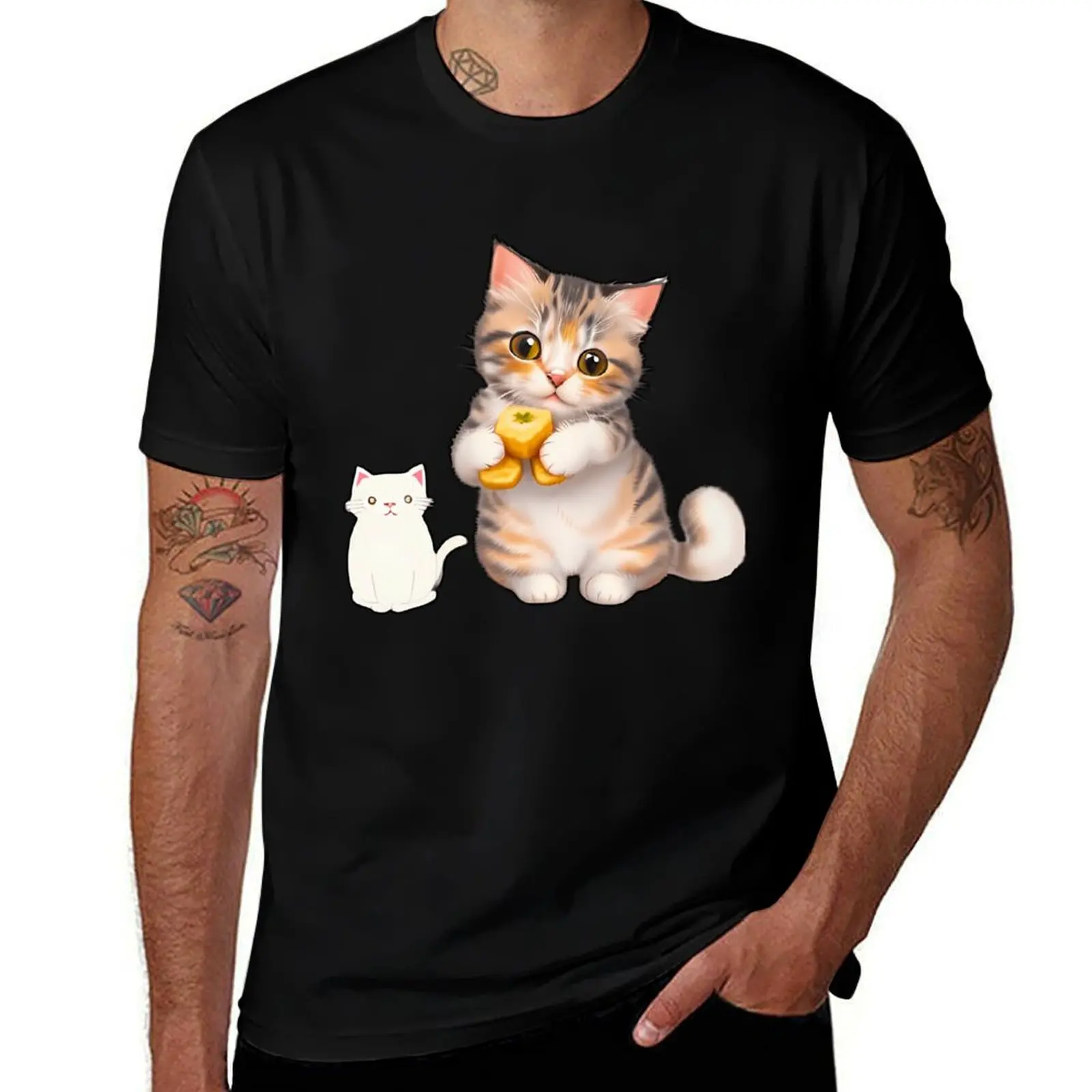 Tater tot cat Bonkers T-Shirt Casual Minimalist Short Sleeve Top T-Shirt