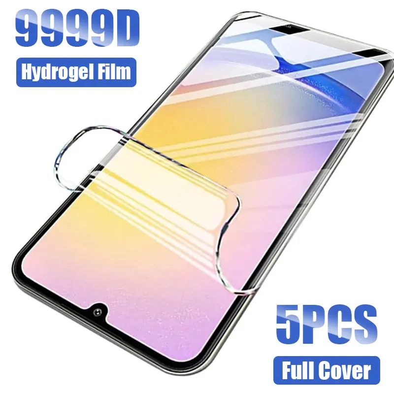 

5PCS Hydrogel Film For Samsung Galaxy S20 S21 S23 Fe S22 Plus S24 Ultra Screen Protector For Samsung A14 A04S A24 A34 A54 A55