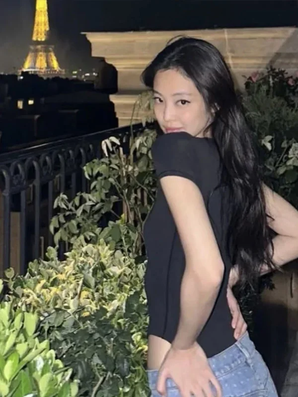 Kardaian Jennie Slim Fit Bla ort Sve Mono de algodón puro para mujer Base irt Cómoda camiseta de tubo recto para ir al trabajo