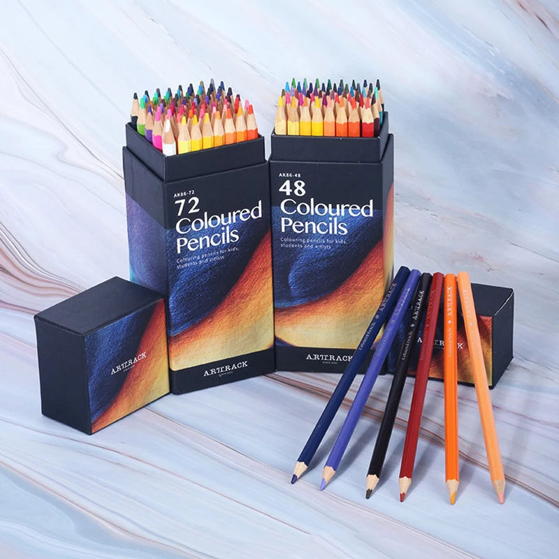 12/18/24/36/48/72 Colors Oily Colored Pencils Set Wood Professional Artist Painting Drawing Sketch Art Design Student Supplies