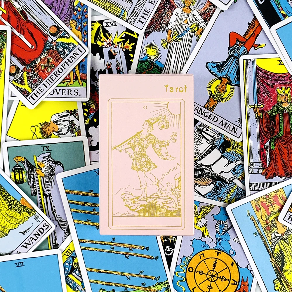 بطاقات التارو سطح السفينة 78 قطعة لسهولة المبتدئين في حفلة العرافة المستقبلية لعبة الطاولة ، لعبة التخييم ، لعبة عيد الميلاد والعام الجديد #3