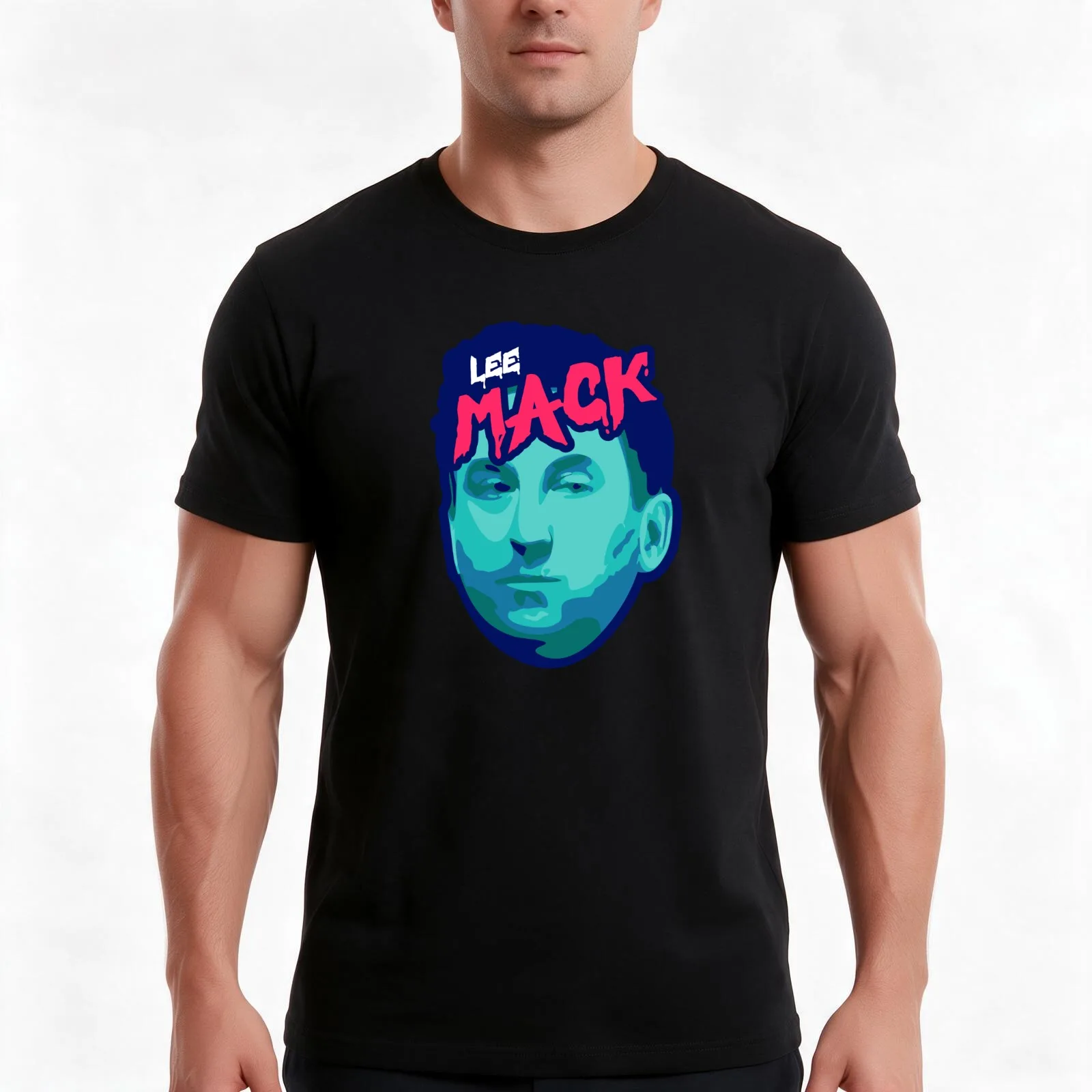 Lee Mack T-Shirt Summer Casual Cotton Tee Oversized Streetwear Tops Vintage Graphic Print Loose Fit Short Sleeve