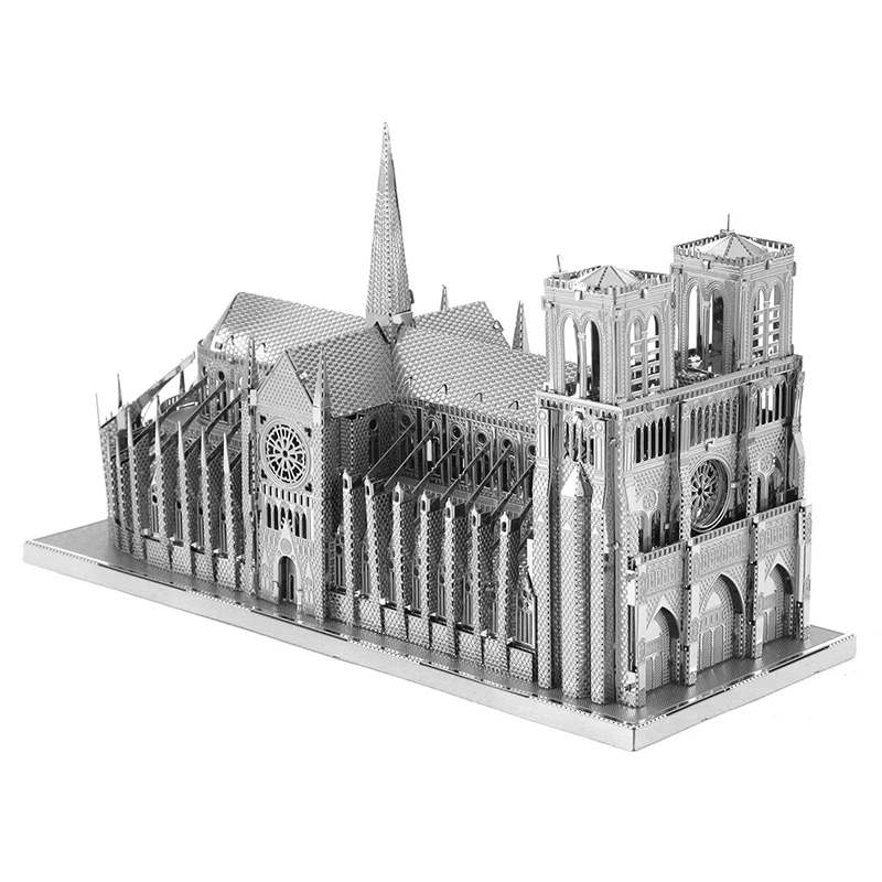 Architecture Plane 3D Metal Puzzle Model Kit DIY Laser Cut Puzzles Jigsaw Toy For Children