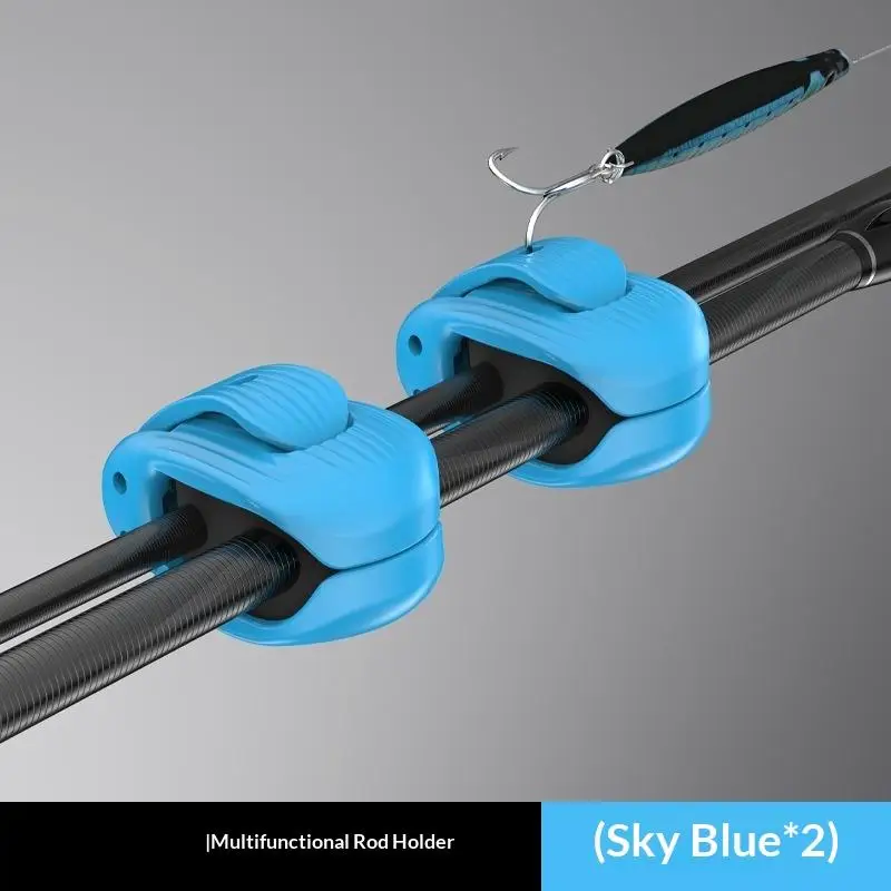 2/4 Stück kompakter Angelrutenhalter-Fixierclip, langlebiger Angelruten-Fixierer für Angelabenteuer – tragbare Angelausrüstung