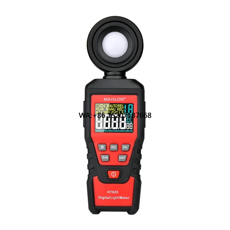 

MAYILON HT620 Professional LED Illuminometer Auto Range MAX/MIN/AVG Hold LUX/FC Luxmeter Luxmeter Professional lux Meter Light