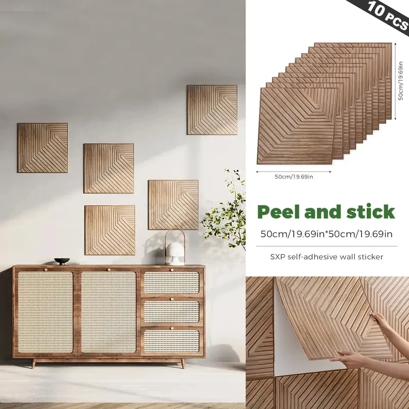 

Наклейка на стену с 3D-рамкой — легко снимается и наклеивается, утолщенный материал SXP, 19,69x19,69 — современный дизайн Ge, подходит для Li