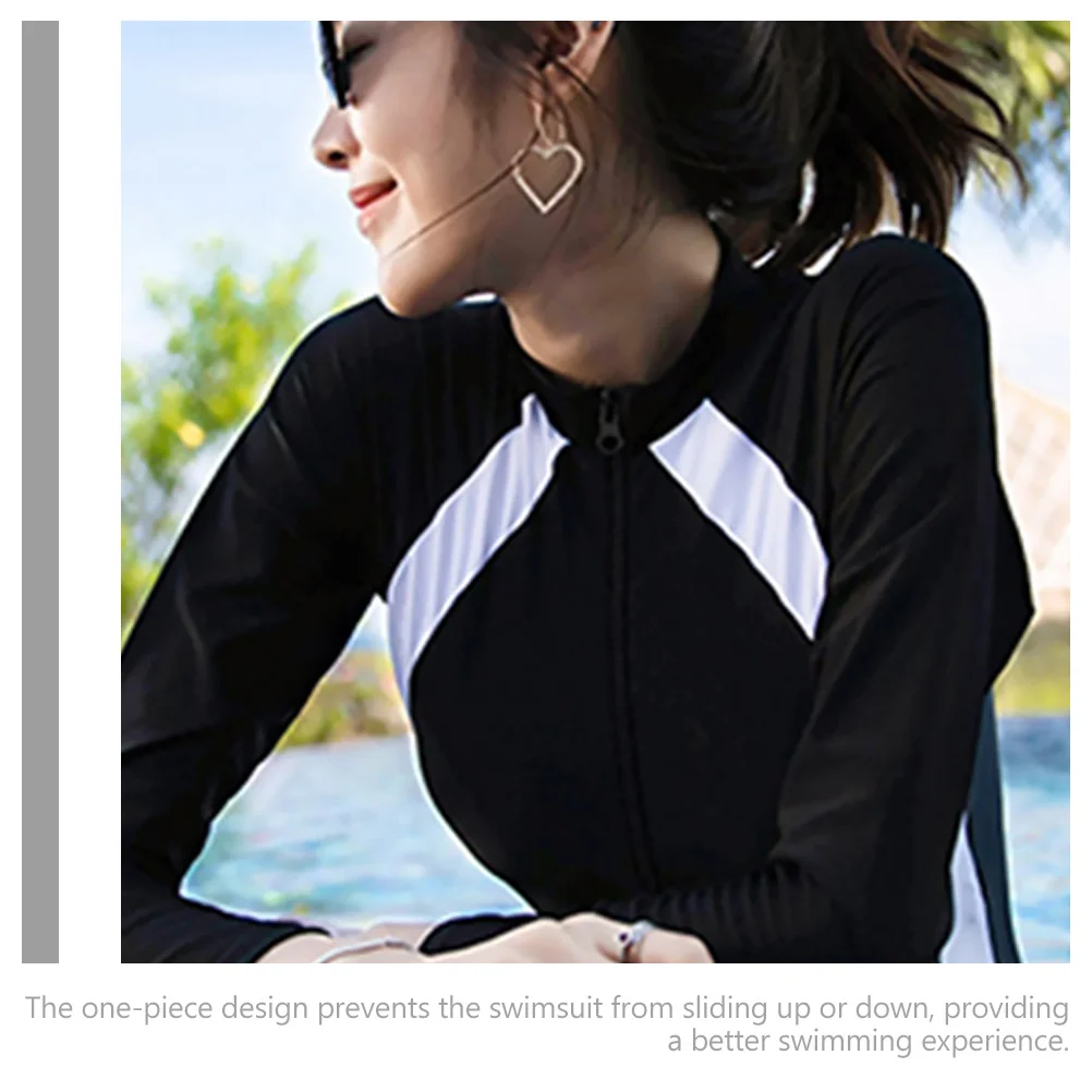 

Цельный купальник с длинным рукавом, высокоэластичный боди с защитой от ультрафиолета, одежда для плавания, женский купальный костюм, удобная посадка