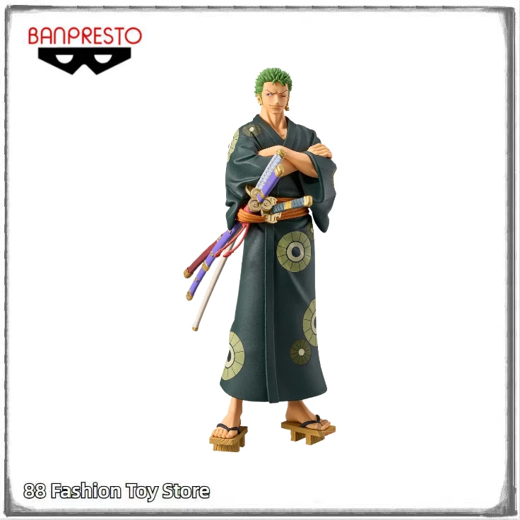 

In Stock Original BANPRESTO One Piece THE GRANDLINE SERIES Roronoa Zoro Anime Figures Toys Gifts Ornaments