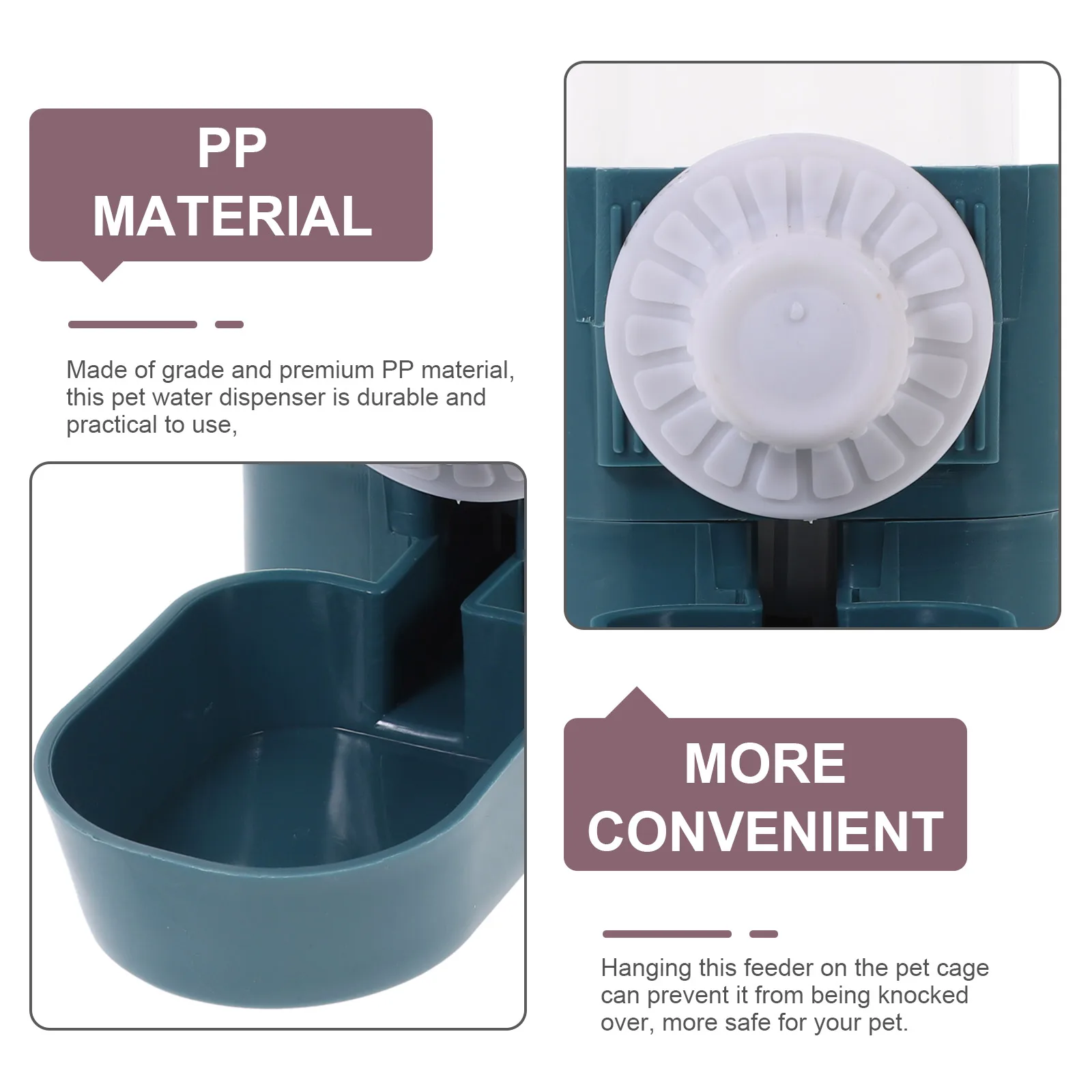 

Rabbit Drinker Pet Water Feeder Bottle Hanging PP Material Dog Bowl Dispenser Hamster Small Animal Supplies Leak Proof Healthy