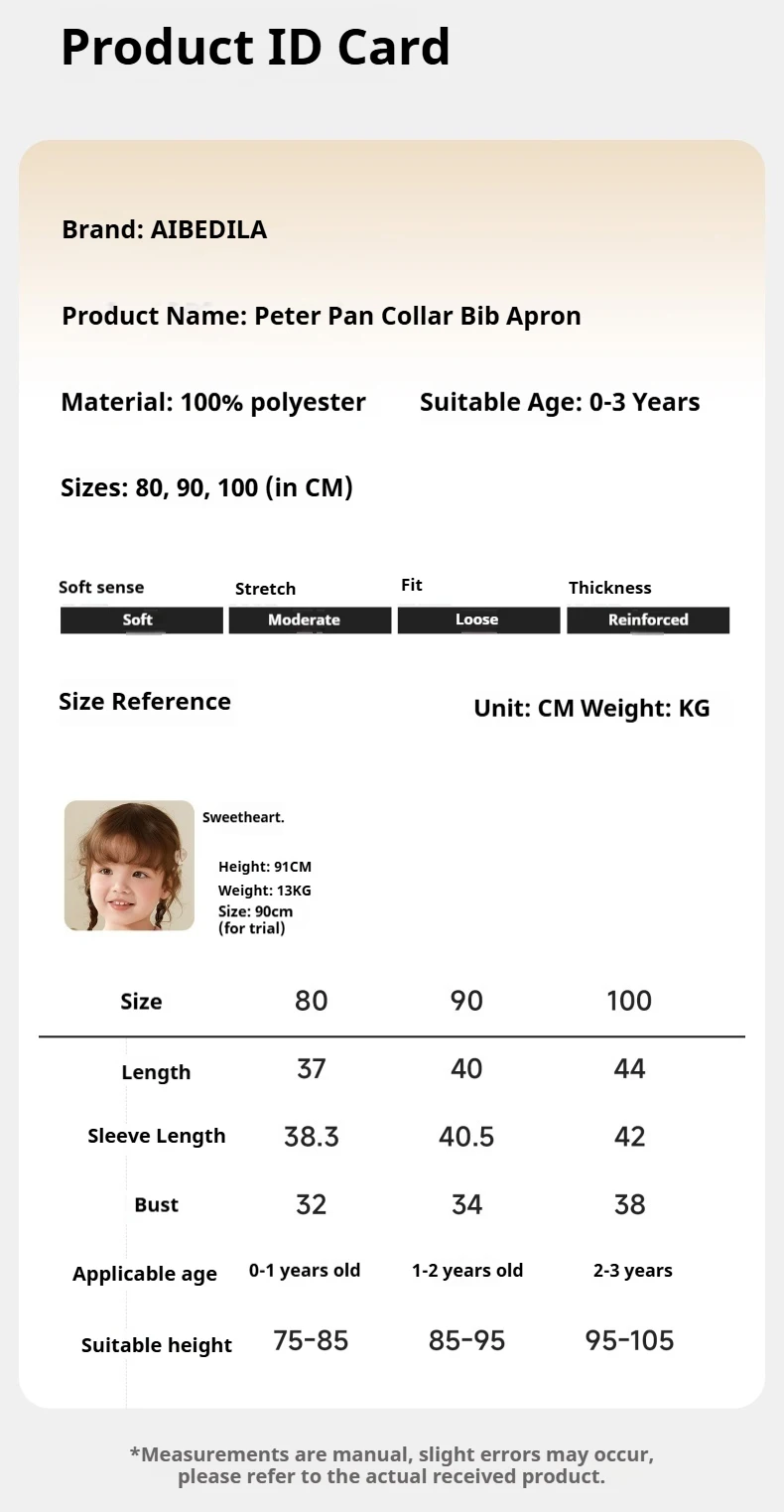 AIBEDILA Baby Girls Overalls Eating Bibs Children's Aprons Waterproof Dirt-Proof Outer Wear for Baby Food Supplement Rice image 2