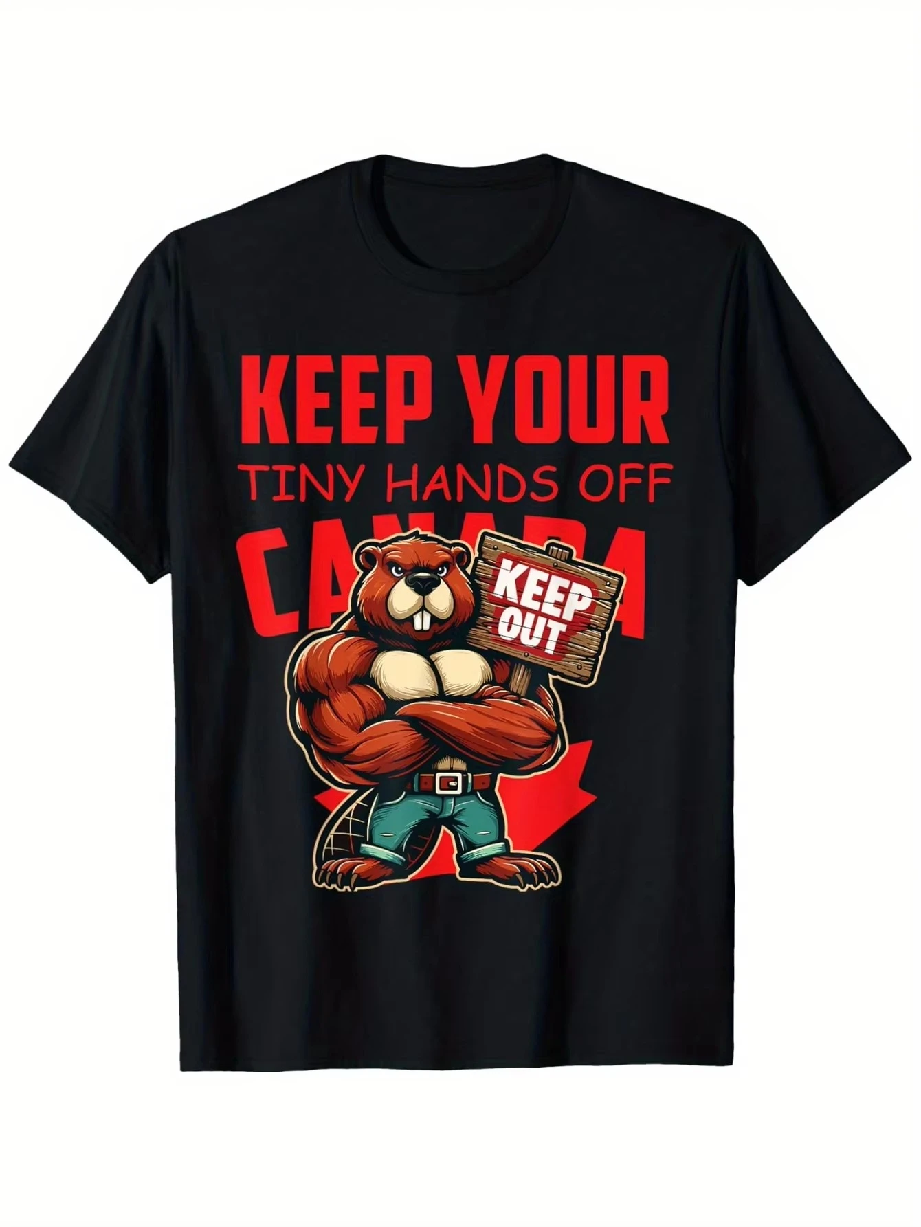 Herenkleding Heren T-shirts Unisex Grappig T-shirt Grappig T-shirt Houd uw kleine handen af Canada Cadeau voor mannen Vrouwen Papa Moeder Vrienden