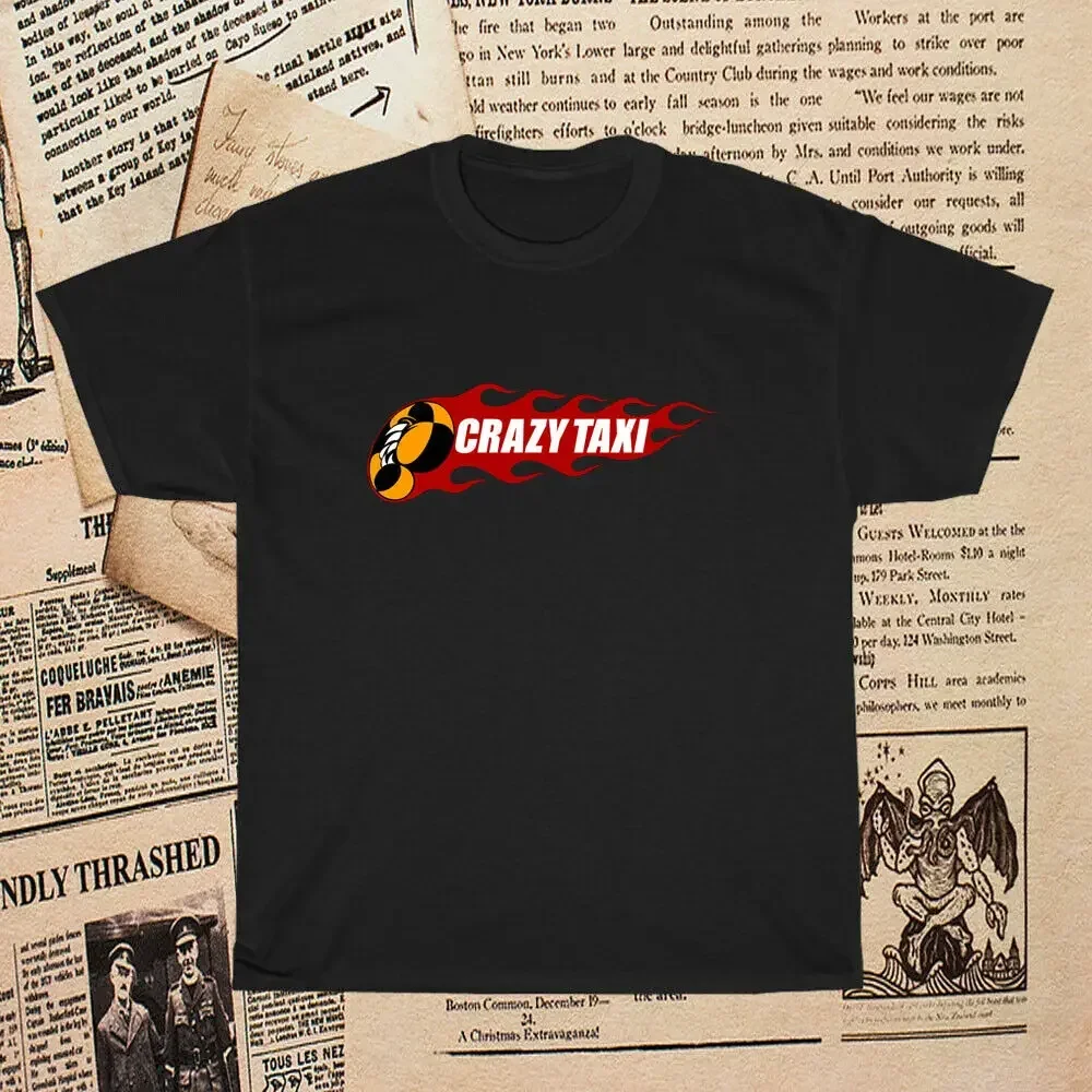 Новая мужская футболка с логотипом Crazy Taxi, забавные размеры от S до 5XL