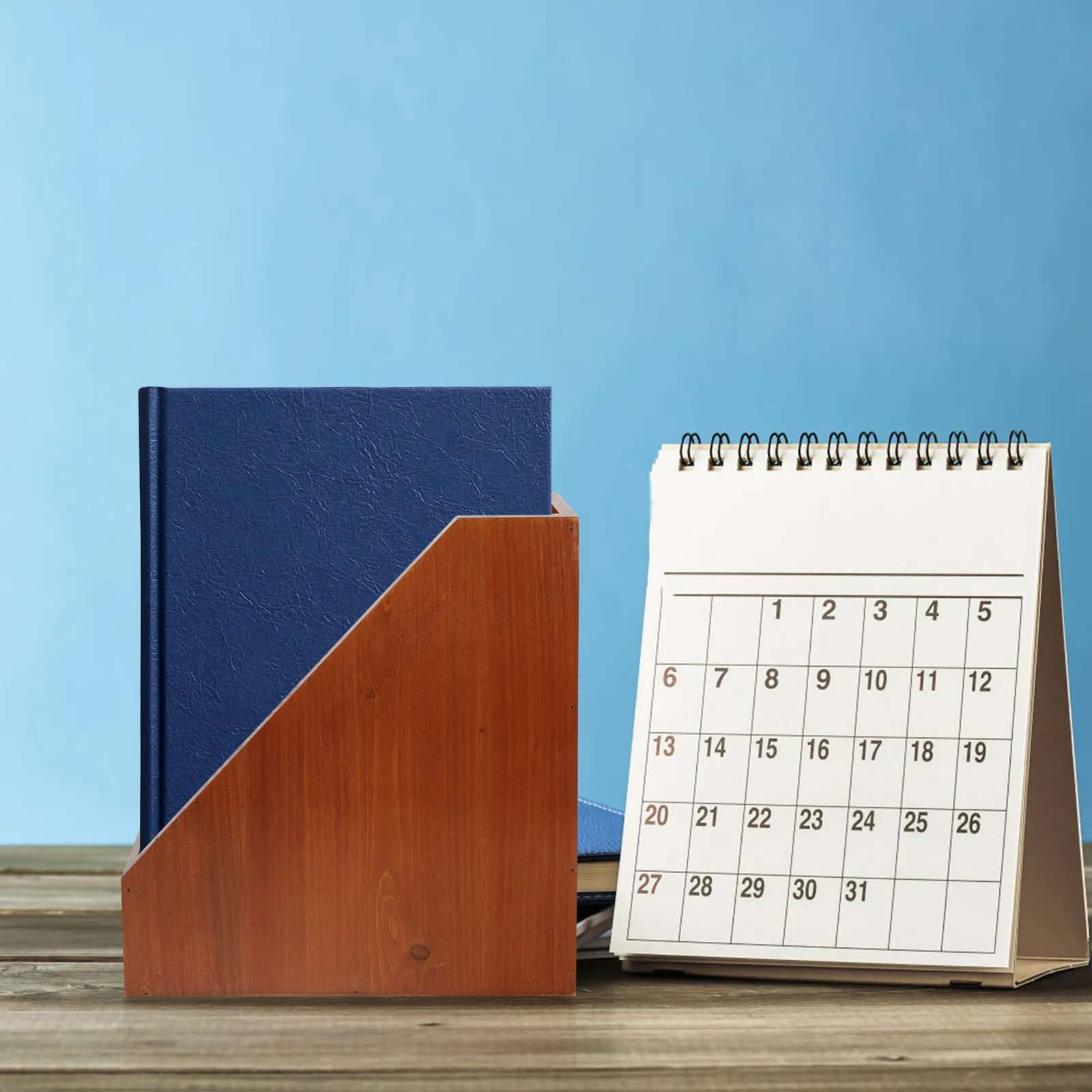 

Настольный деревянный органайзер для хранения, коробка для документов из массива дерева, вместительный контейнер для офисных принадлежностей