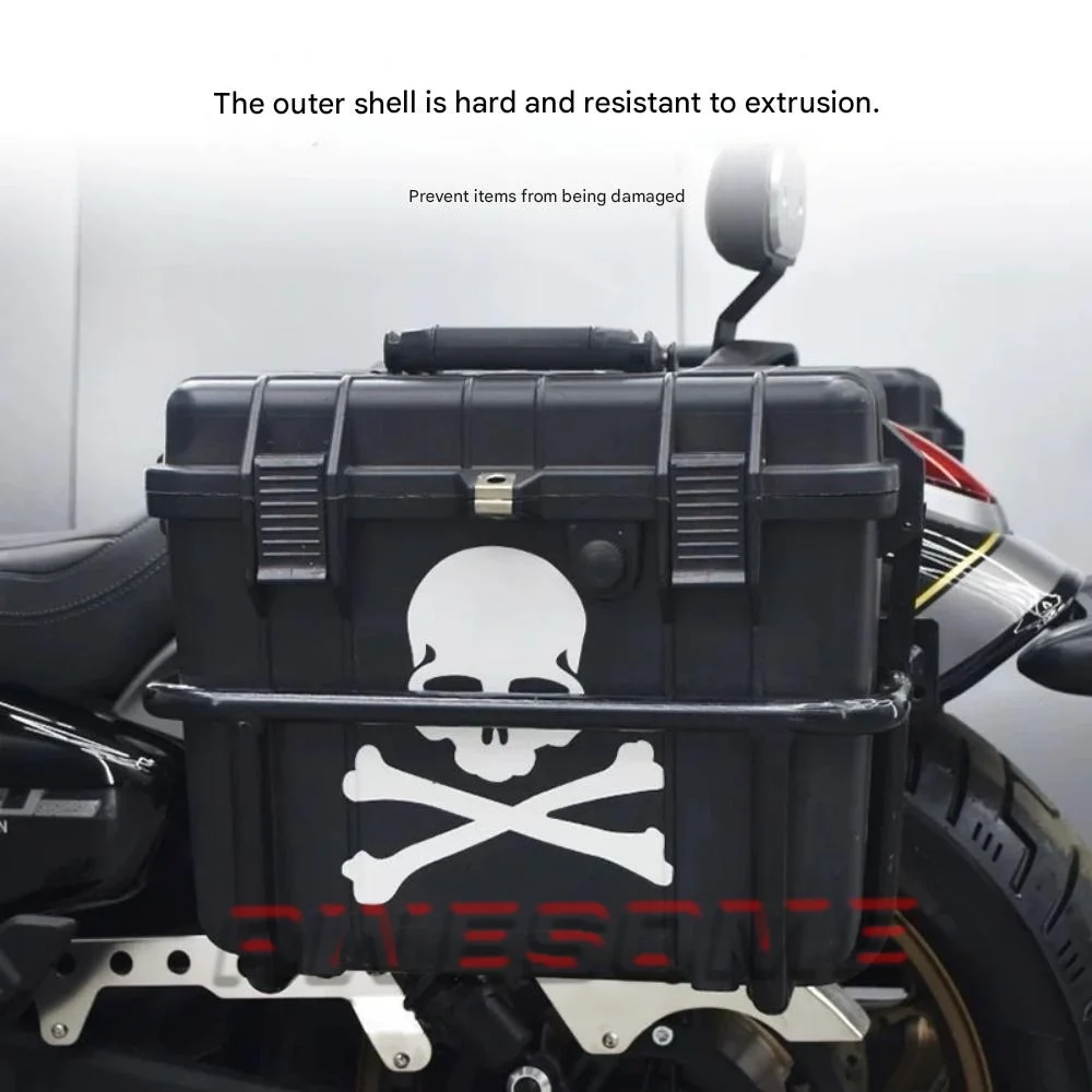 Waterproof Side Storage Boxes Luggage Case With Mount Bracket Fit For VOGE CU625