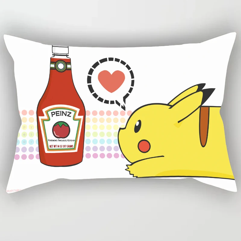 Pokemon Pikachu Charizard Squirtle Bulbasaur Anime Peach Skin Velvet Printed Pillowcase Decorative Pillow Accessories Kids Gifts