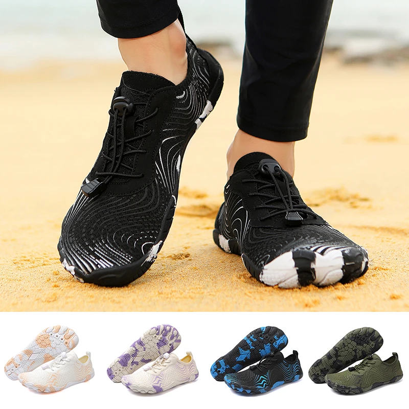 

Aqua Shoes for Women’s Men‘s Barefoot Water Shoes Quick-Drying Beach Upstream Wading Swimming Shoes Anti Slip Sneakers Unisex